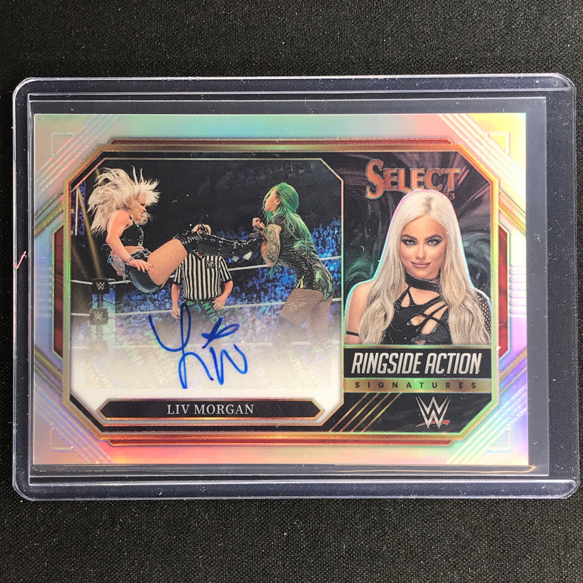 2023 Select Wwe Liv Morgan Ringside Action Signatures Auto Silver Prizm No Lvm