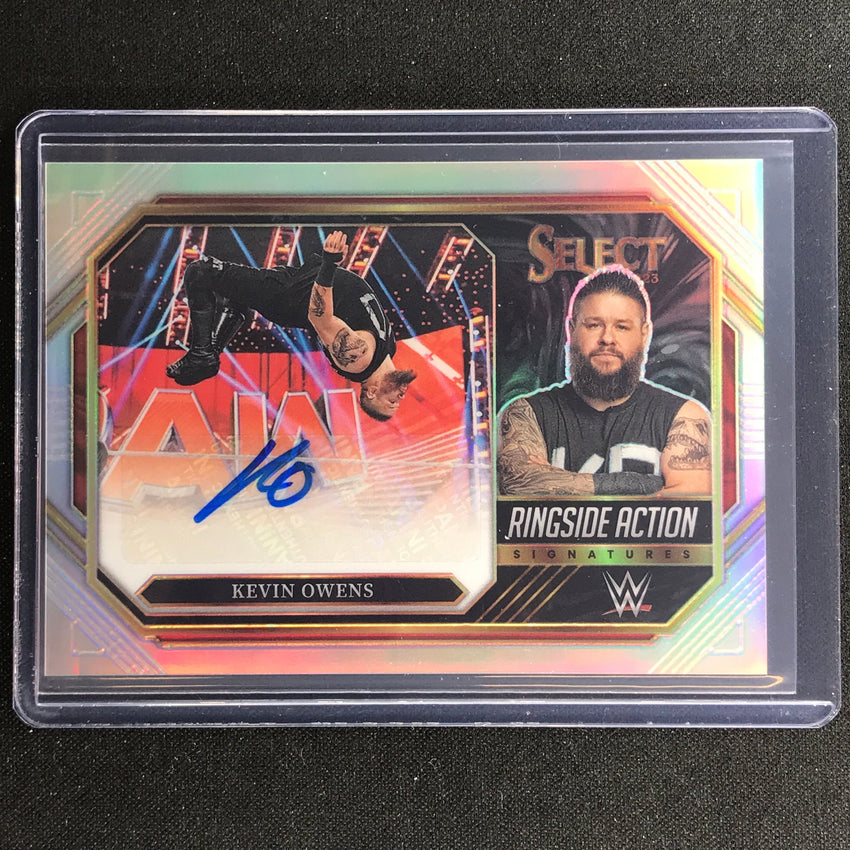 2023 Select Wwe Kevin Owens Ringside Action Signatures Auto Silver Prizm No Kon