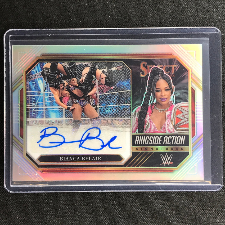 2023 Select Wwe Bianca Belair Ringside Action Signatures Auto Silver Prizm No Bbl