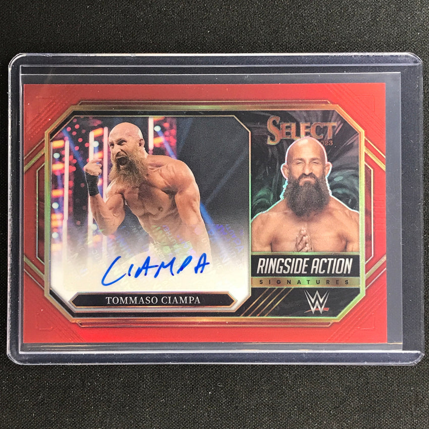 2023 Select Wwe Tommaso Ciampa Ringside Action Signatures Auto Red 29/60