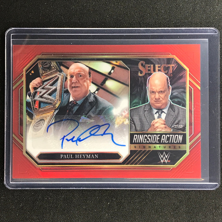 2023 Select Wwe Paul Heyman Ringside Action Signatures Auto Red 24/60