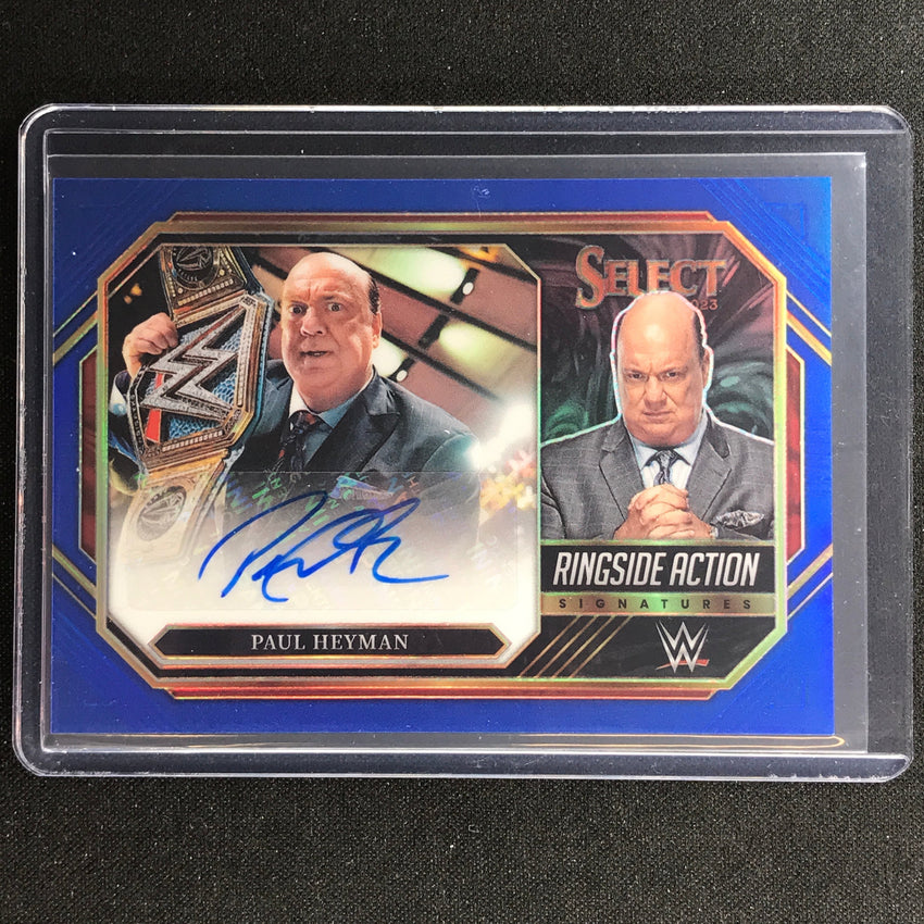 2023 Select Wwe Paul Heyman Ringside Action Signatures Auto Blue 24/49