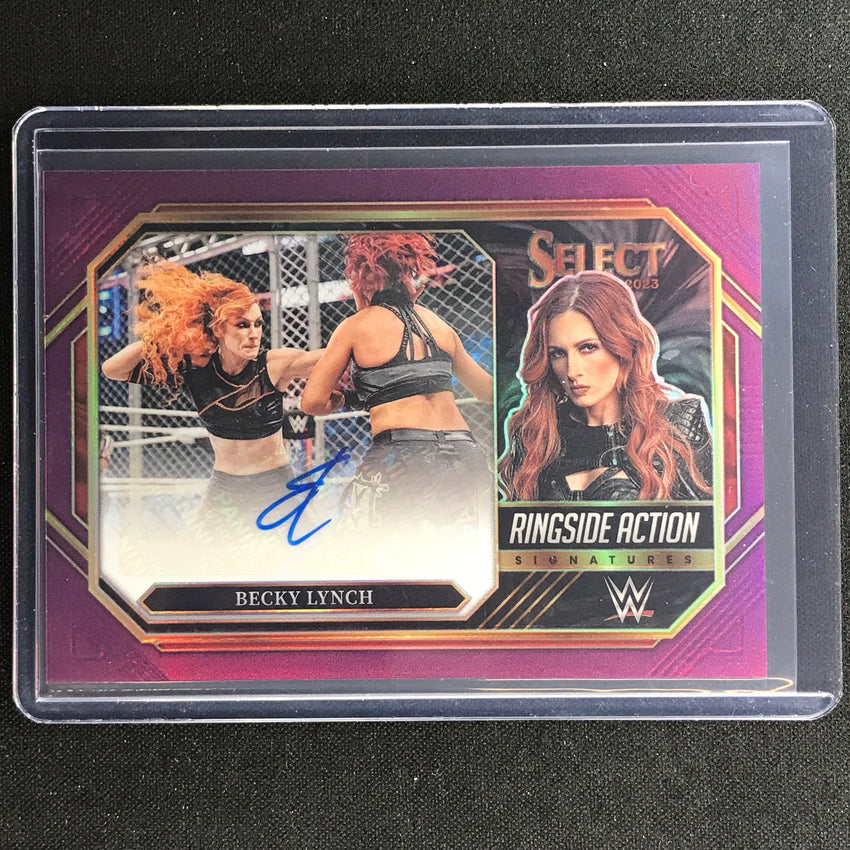 2023 Select Wwe Becky Lynch Ringside Action Signatures Auto Purple 15/35