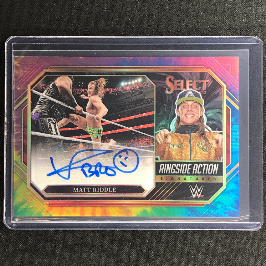 2023 Select Wwe Matt Riddle Ringside Action Signatures Auto Tie-dye 10/25