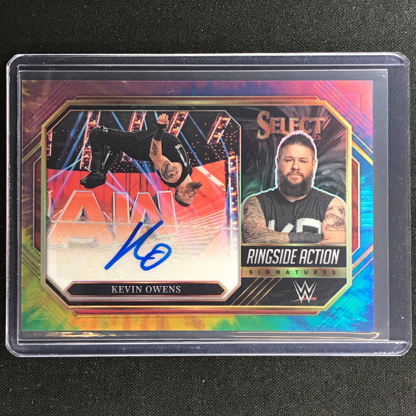 2023 Select Wwe Kevin Owens Ringside Action Signatures Auto Tie-dye 2/25