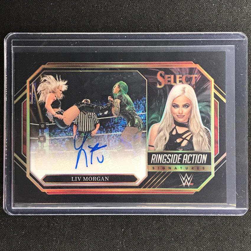2023 Select Wwe Liv Morgan Ringside Action Signatures Auto Black Prizm 1/1