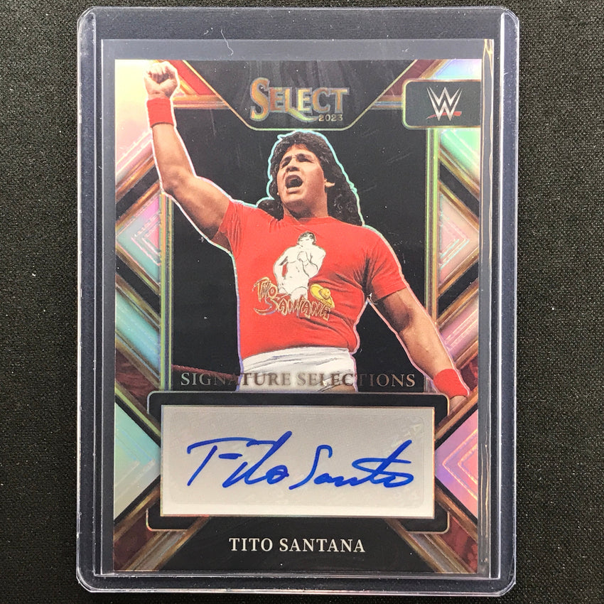 2023 Select Wwe Tito Santana Signature Selections Auto Silver Prizm No Tsn