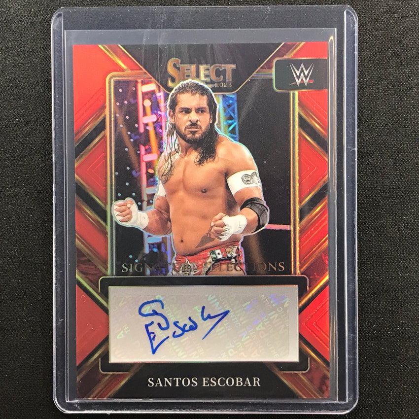 2023 Select Wwe Santos Escobar Signature Selections Auto Red 6/49