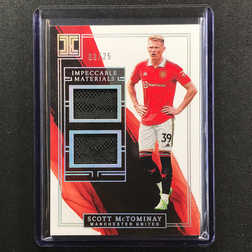 2022-23 Impeccable Epl Scott Mctominay Dual Materials Jersey Relic Silver 8/25
