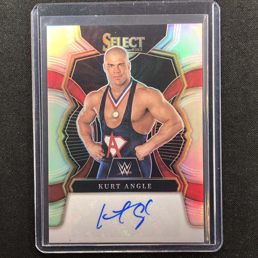 2023 Select Wwe Kurt Angle Signatures Auto Silver Prizm No Kag