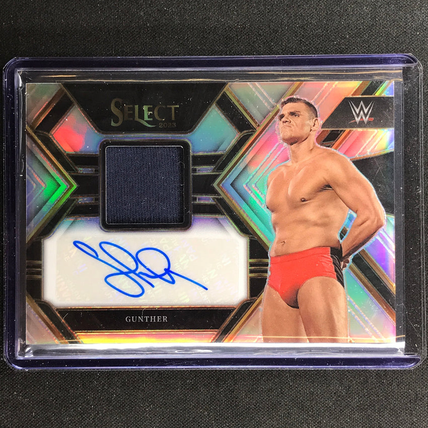2023 Select Wwe Gunther Autographed Memorabilia Relic Auto Silver Prizm 77/99