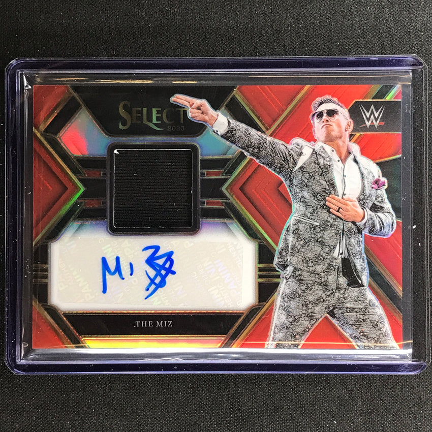 2023 Select Wwe The Miz Autographed Memorabilia Relic Auto Red 20/49