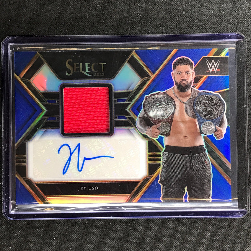 2023 Select Wwe Jey Uso Autographed Memorabilia Relic Auto Blue 21/35