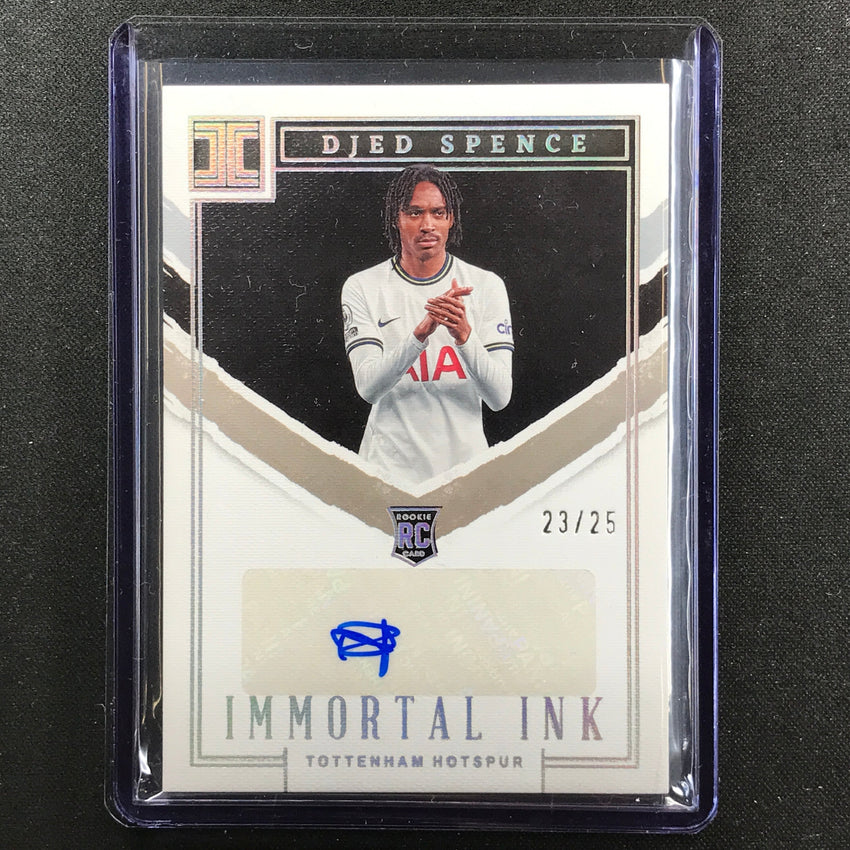 2022-23 Impeccable Epl Djed Spence Immortal Ink Rookie Auto Holo Silver 23/25