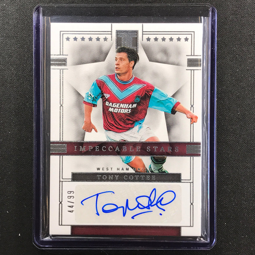 2022-23 Impeccable Epl Tony Cottee Impeccable Stars Auto Silver 44/99