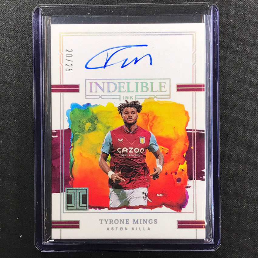 2022-23 Impeccable Epl Tyrone Mings Indelible Ink Auto Holo Silver 20/25