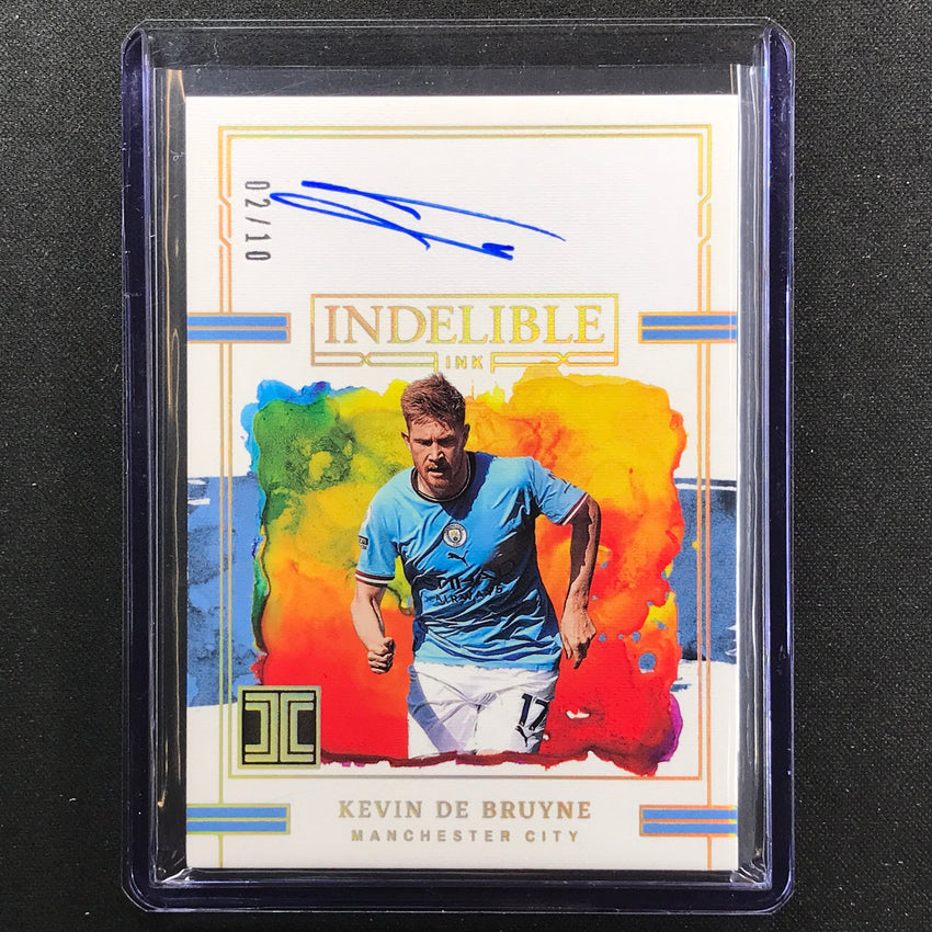 2022-23 Impeccable Epl Kevin De Bruyne Indelible Ink Auto Holo Gold 2/10
