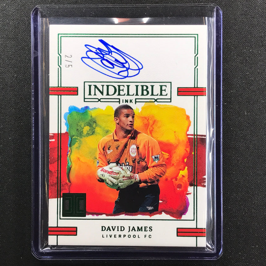 2022-23 Impeccable Epl David James Indelible Ink Auto Holo Emerald Green 2/5