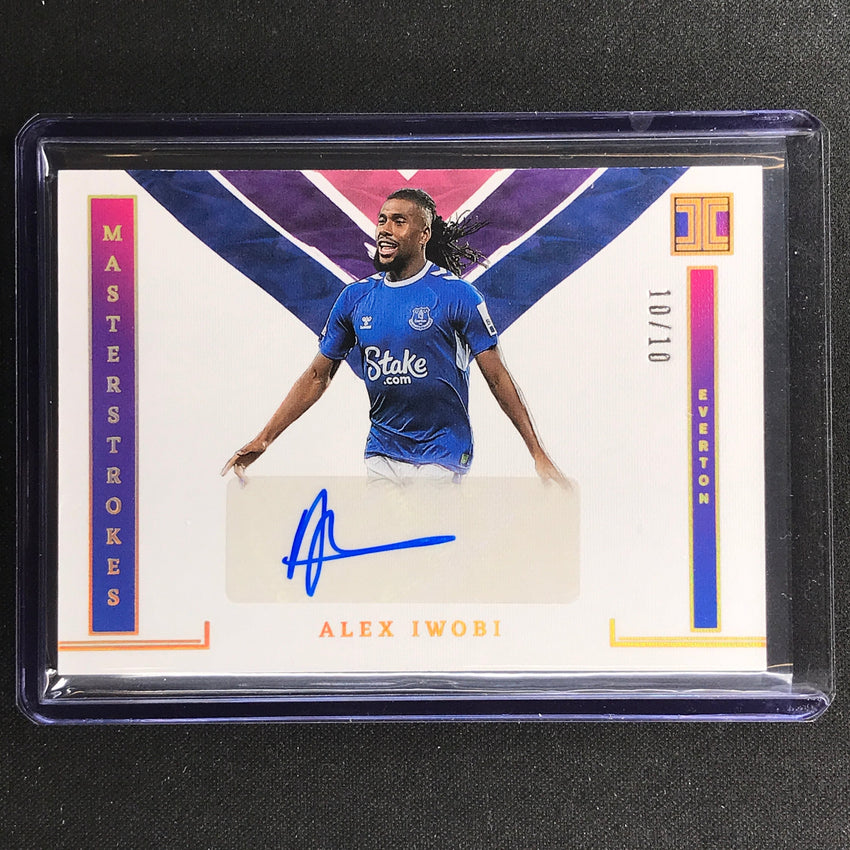 2022-23 Impeccable Epl Alex Iwobi Masterstrokes Auto Holo Gold 10/10