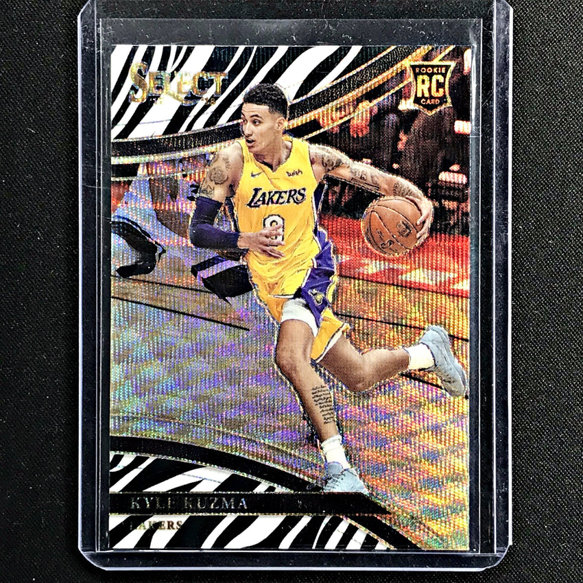 2017-18 Select KYLE KUZMA Courtside Prizm Zebra Rookie #216-Cherry Collectables