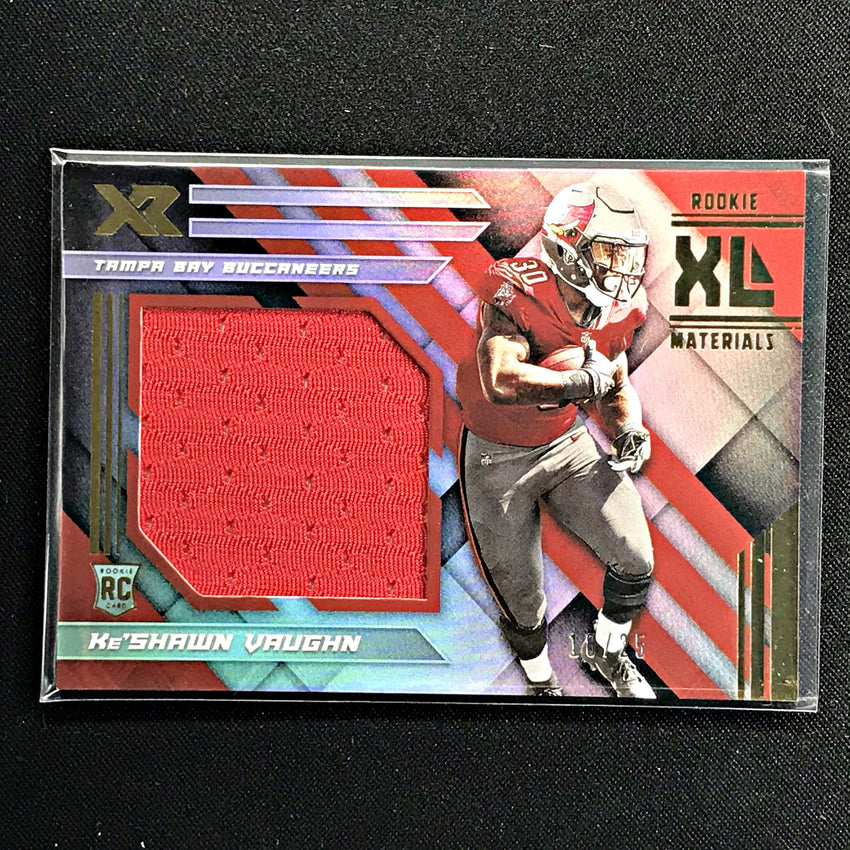 2020 Xr Football KESHAWN VAUGHN Rookie XL Materials Patch 18/25-Cherry Collectables
