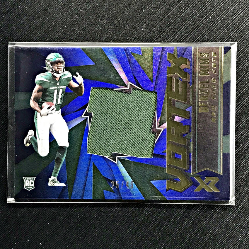 2020 Xr Football DENZEL MIMS Vortex Rookie Patch 25/49-Cherry Collectables