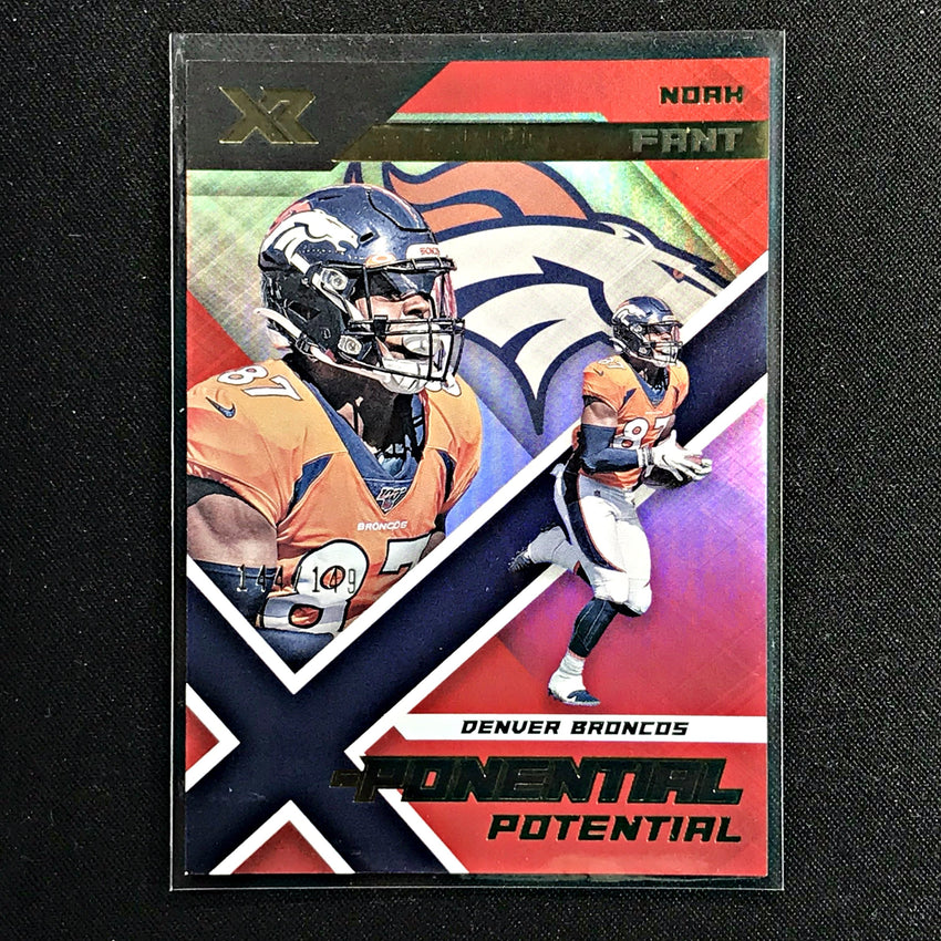 2020 Xr Football NOAH FANT X-Ponential Potential Red 144/149-Cherry Collectables