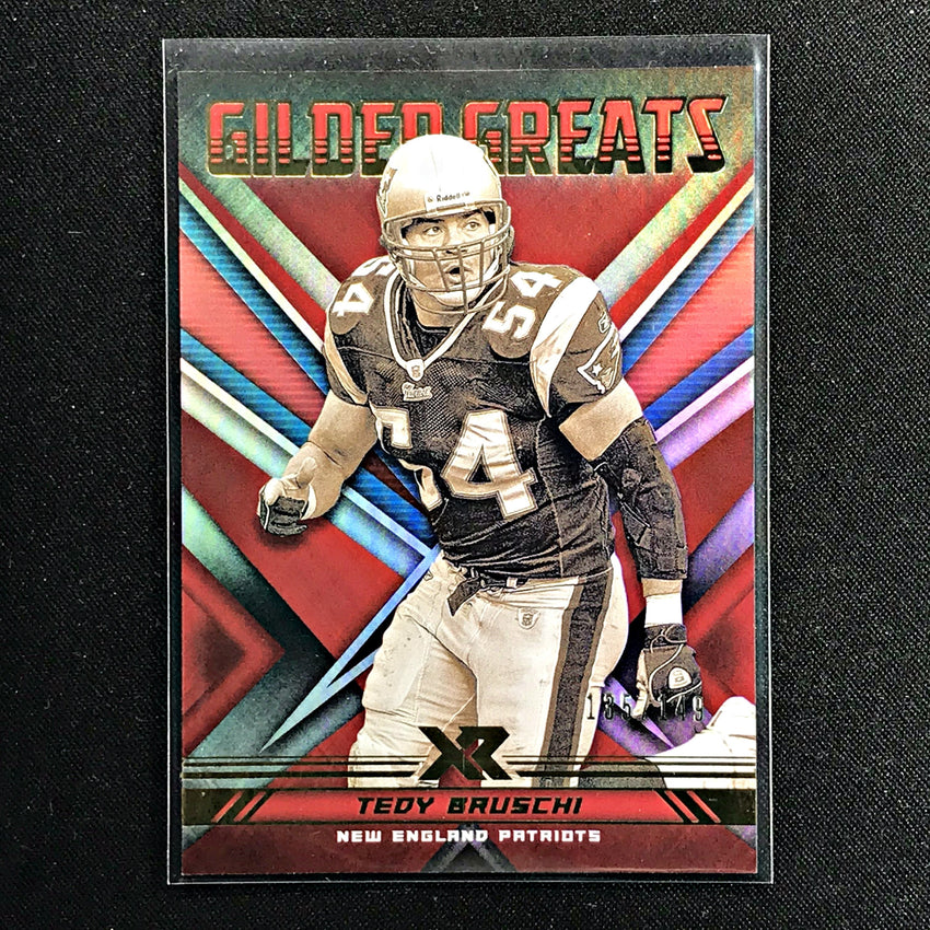 2020 Xr Football TEDY BRUSCHI Gilded Greats Red 135/149-Cherry Collectables