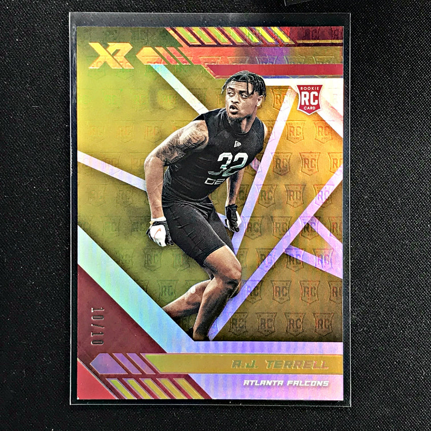 2020 Xr Football AJ TERRELL Rookie Gold 10/10-Cherry Collectables
