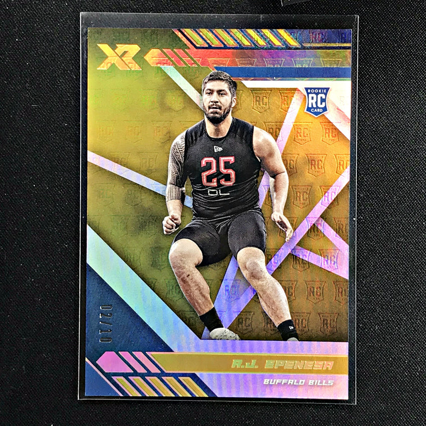 2020 Xr Football AJ EPENESA Rookie Gold 2/10-Cherry Collectables