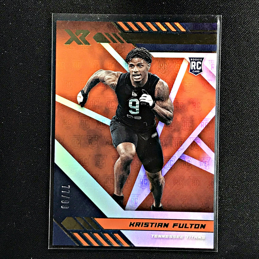 2020 Xr Football KRISTIAN FULTON Rookie Orange 77/99-Cherry Collectables