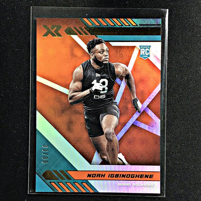 2020 Xr Football NOAH IGBINOGHENE Rookie Orange 33/99-Cherry Collectables