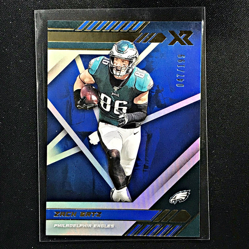 2020 Xr Football ZACH ERTZ Base Blue 47/199-Cherry Collectables