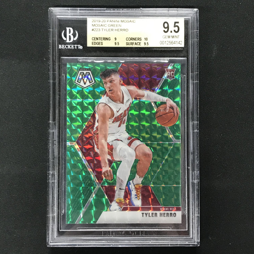 2019-20 Mosaic TYLER HERRO Mosaic Green Prizm BGS 9.5 (142)-Cherry Collectables