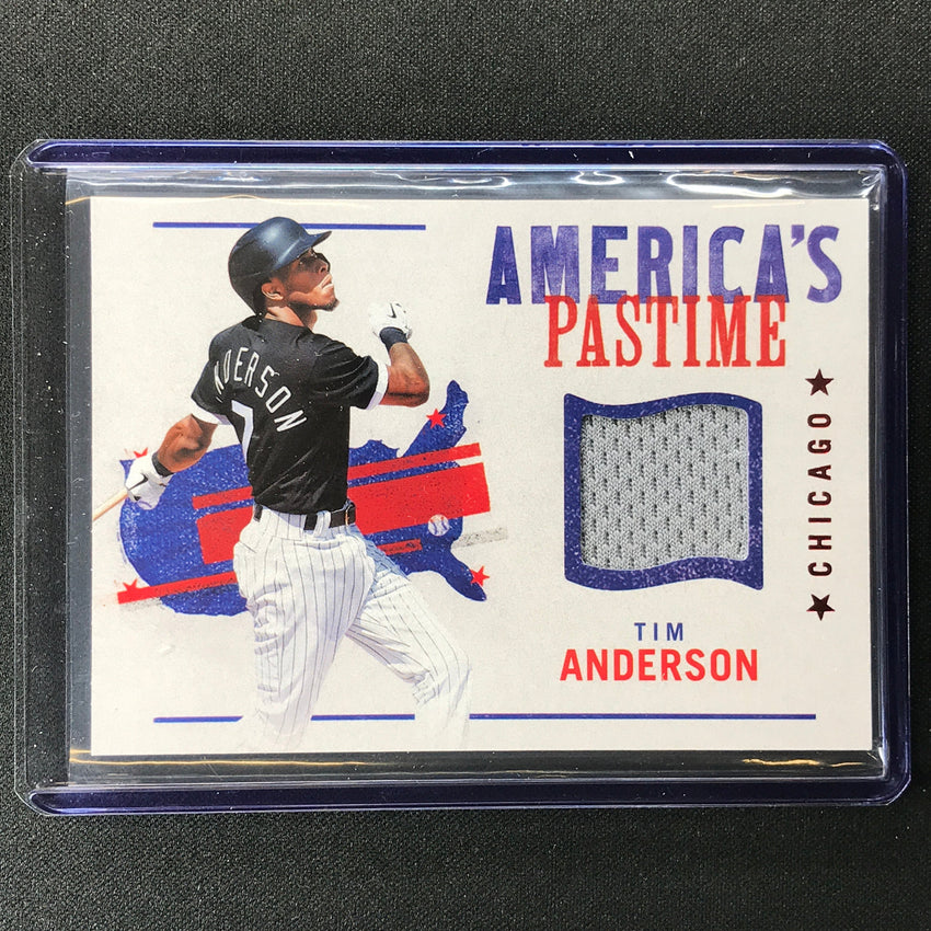 2022 Chronicles Tim Anderson Americas Pastime Swatches Relic Red No Ta