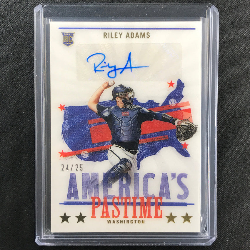 2022 Chronicles Riley Adams Americas Pastime Rookie Auto Gold 24/25
