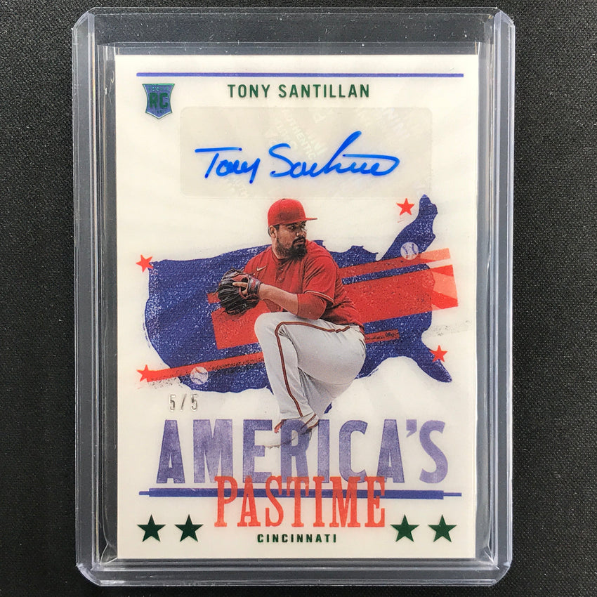 2022 Chronicles Tony Santillan Americas Pastime Rookie Auto Green 5/5