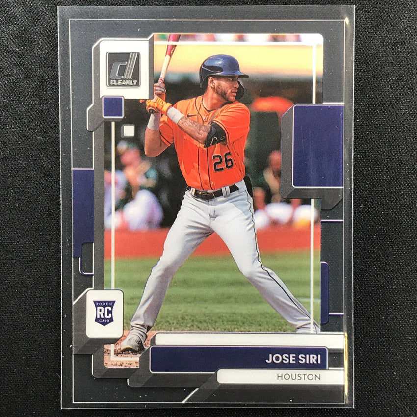 2022 Chronicles Jose Siri Clearly Donruss Rookie Base No 6
