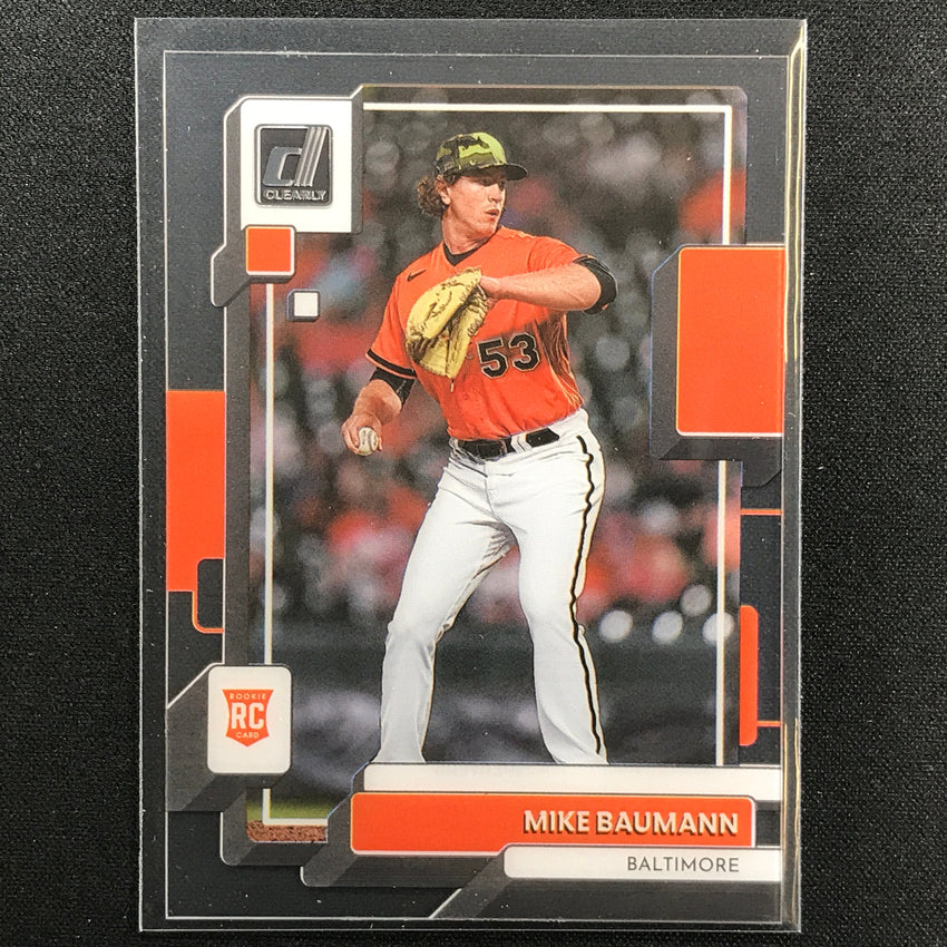 2022 Chronicles MIKE BAUMANN Clearly Donruss Rookie Base #9