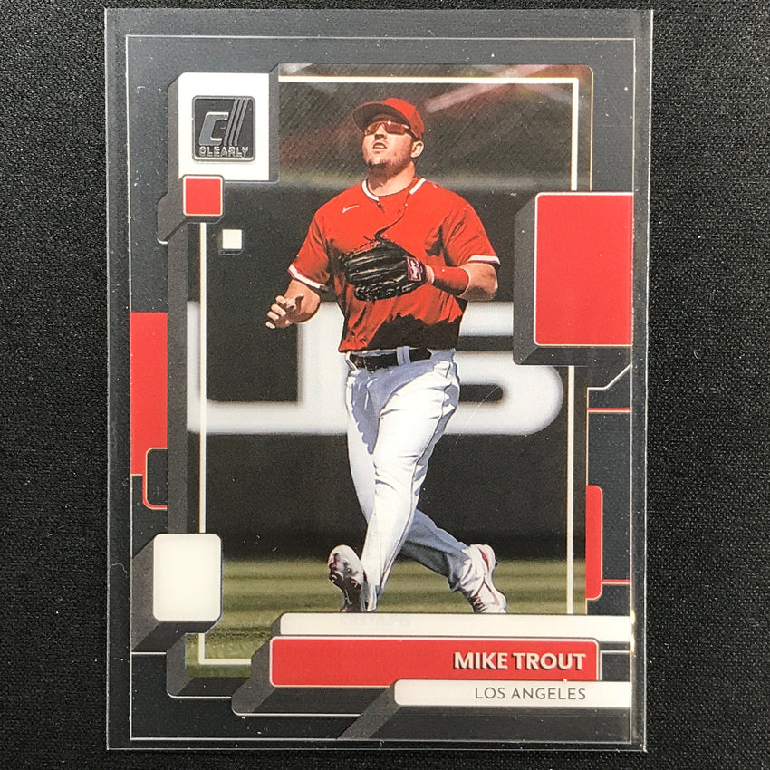 2022 Chronicles Mike Trout Clearly Donruss Base No 28