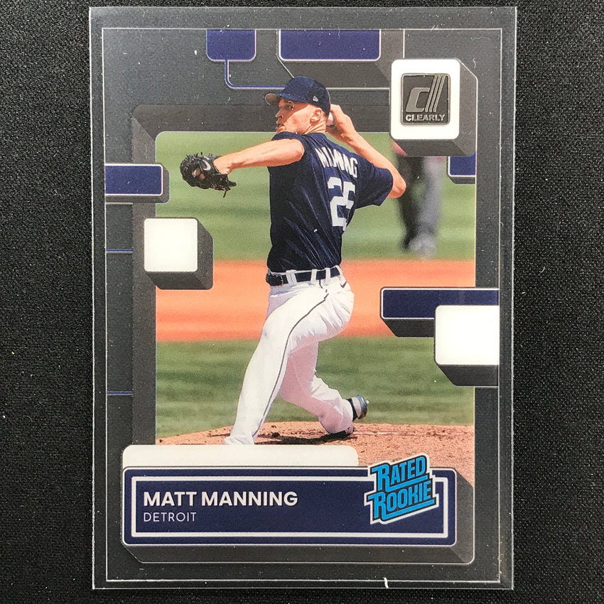 2022 Chronicles MATT MANNING Clearly Donruss Rated Rookie Base #57