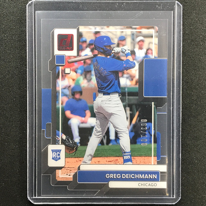 2022 Chronicles Greg Deichmann Clearly Donruss Rookie Red 63/100