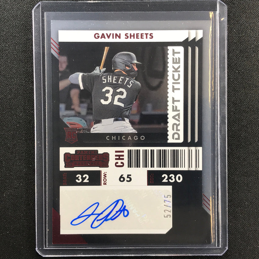 2022 Chronicles Gavin Sheets Contenders Draft Ticket Rookie Auto Red 52/75