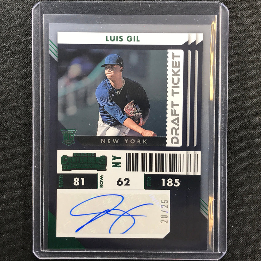 2022 Chronicles Luis Gil Contenders Draft Ticket Rookie Auto Green 20/25