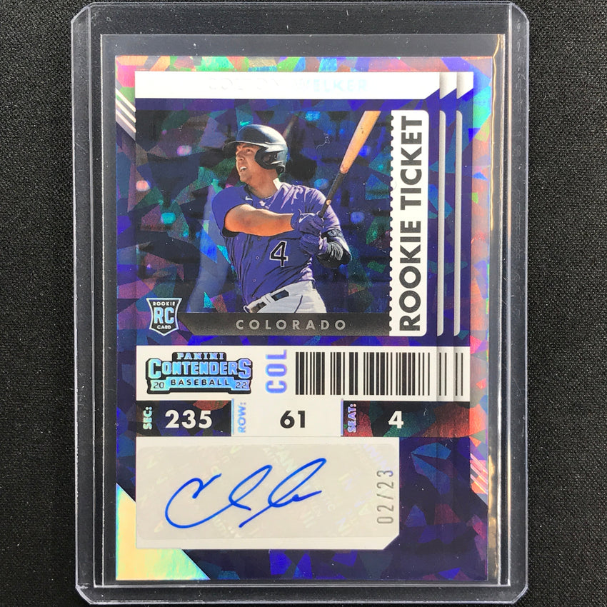 2022 Chronicles Colton Welker Contenders Rookie Ticket Auto Cracked Ice 2/23