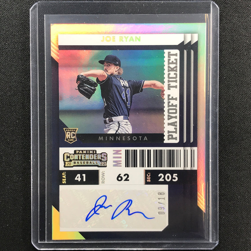 2022 Chronicles Joe Ryan Contenders Playoff Ticket Rookie Auto 9/18