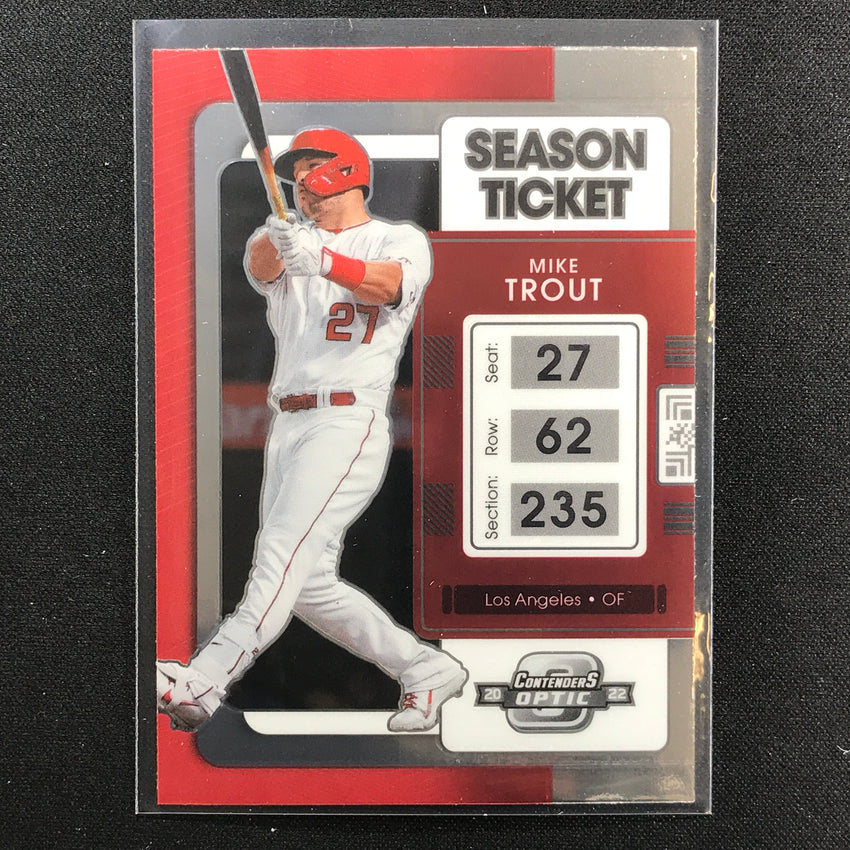 2022 Chronicles Mike Trout Contenders Optic Base No 5