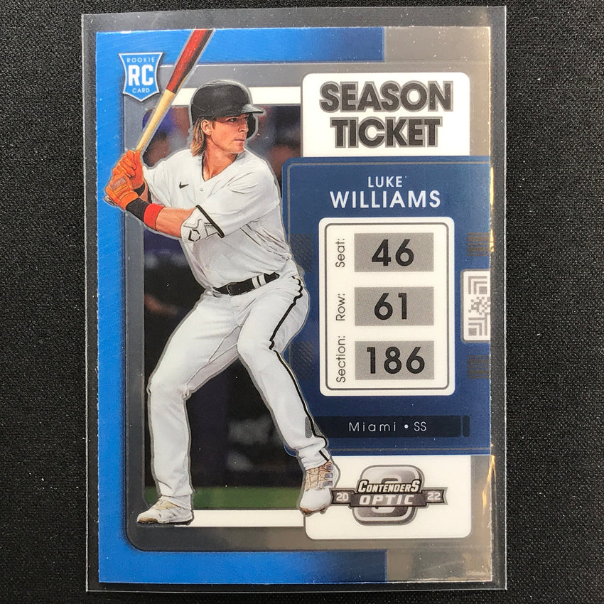 2022 Chronicles LUKE WILLIAMS Contenders Optic Rookie Base #20