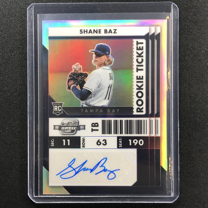 2022 Chronicles Shane Baz Contenders Optic Rookie Ticket Auto No 36
