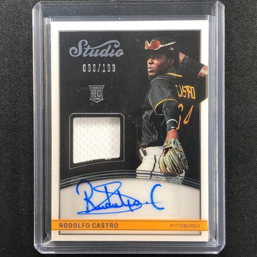 2022 Chronicles Rodolfo Castro Studio Black Material Rookie Jersey Auto 98/199